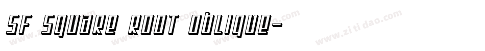 SF Square Root Oblique字体转换